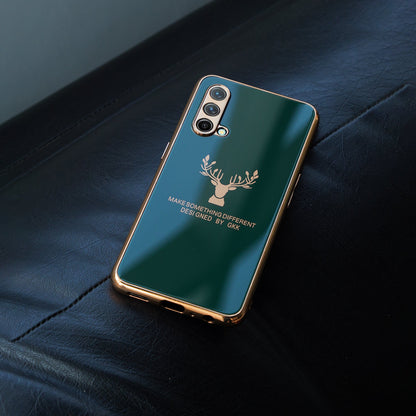 OnePlus Nord CE  Electroplating Reindeer Pattern Glass Case
