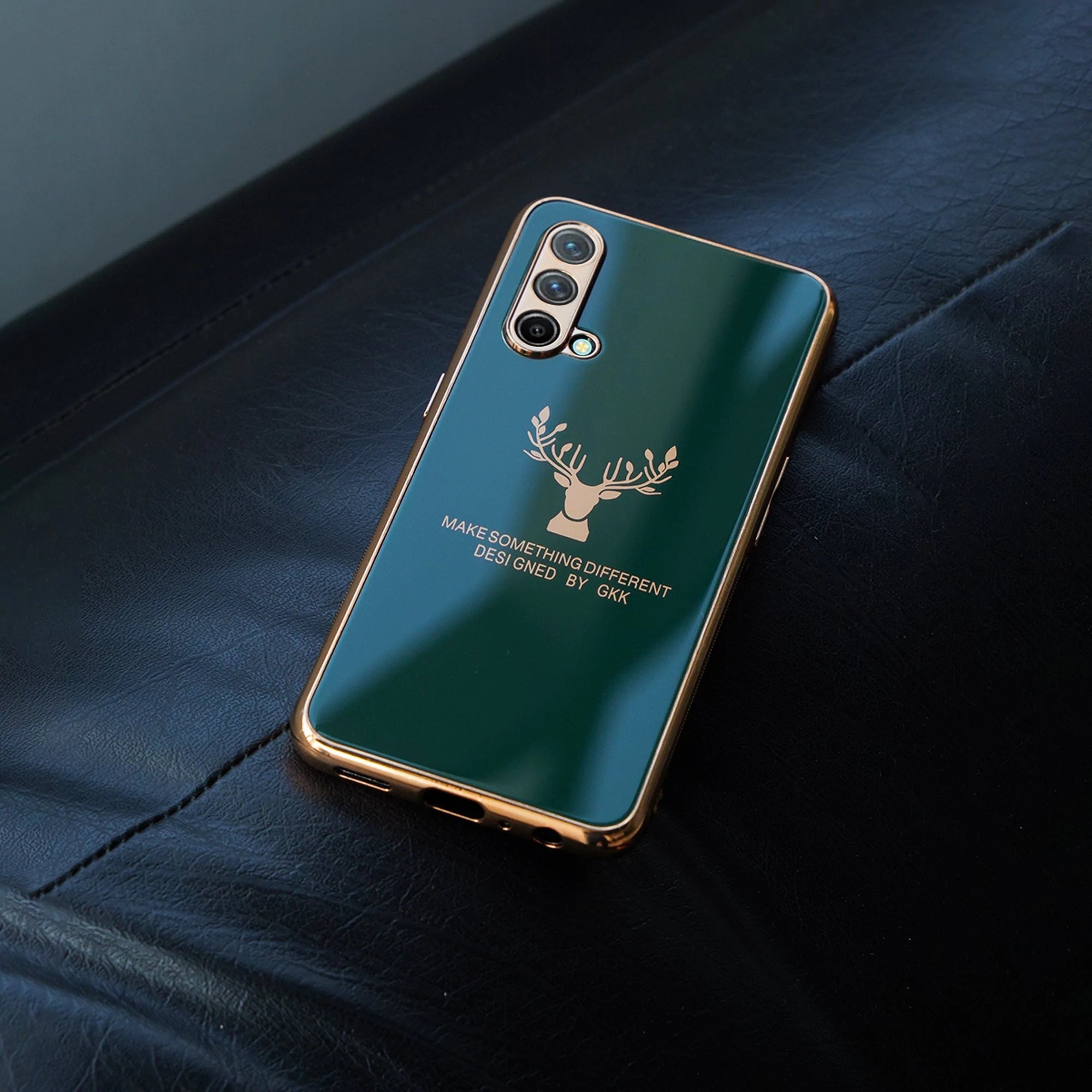 OnePlus Series Electroplating Reindeer Pattern Glass Case