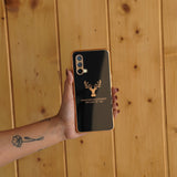 OnePlus Nord CE (3 in 1) Electroplating Reindeer Glass Case+ Tempered Glass + Camera Lens Protector