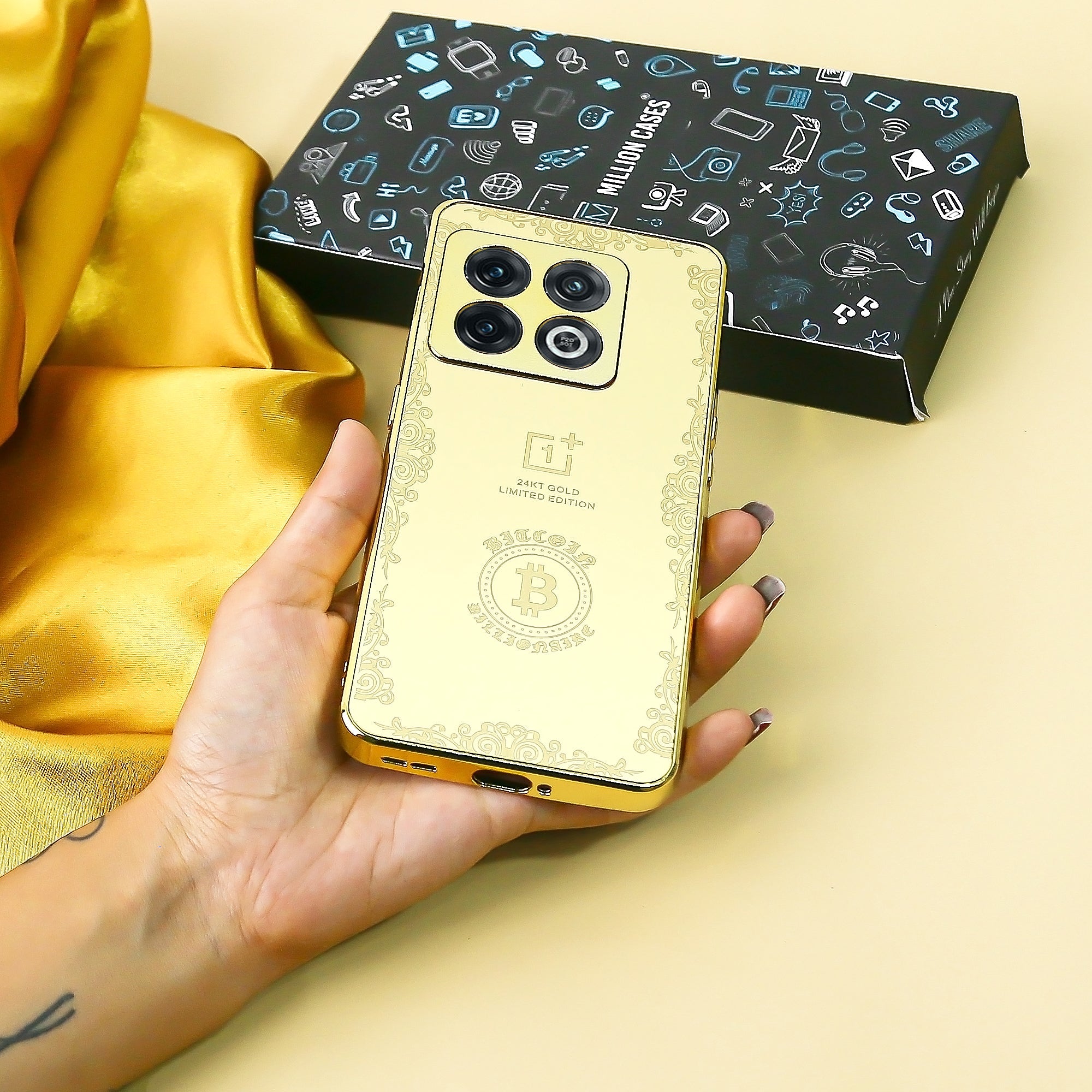 Crafted Gold Luxurious Camera Protective Case - OnePlus