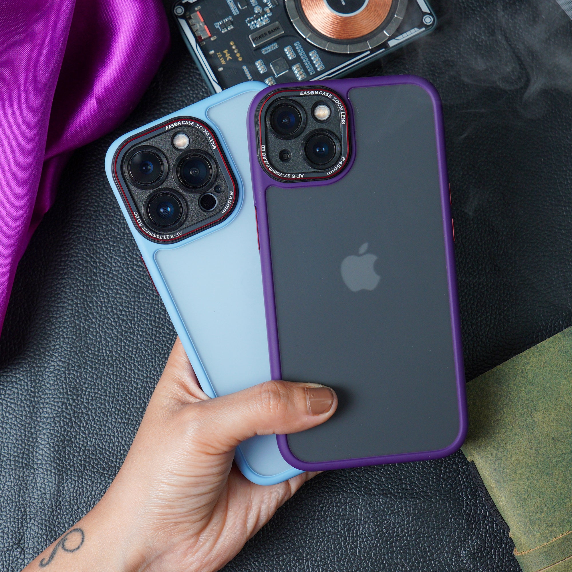 Luxury Matte Shockproof Armor Case -iPhone