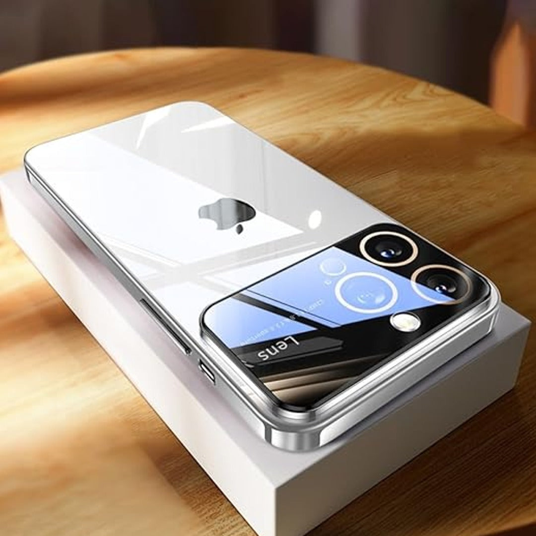 Luxury Plating Transparent Window Lens Case - iPhone