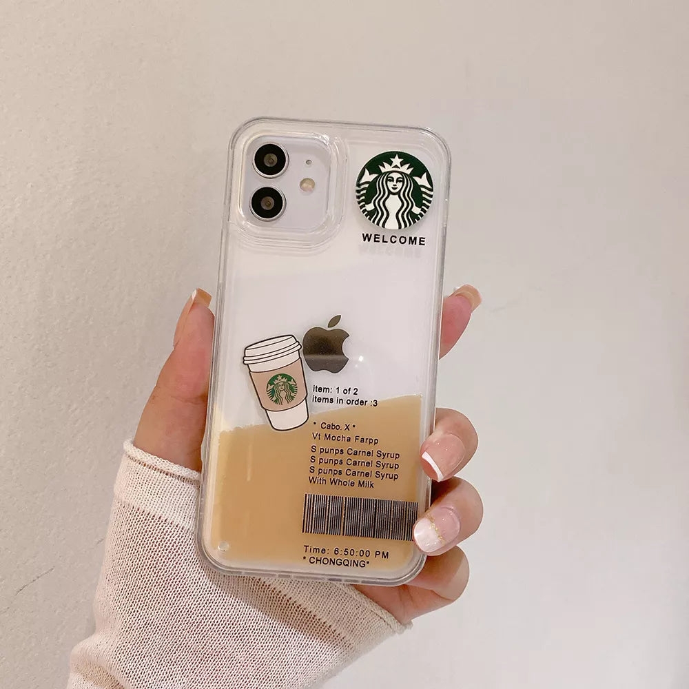 Coffee Edition Floating Gel Liquid Case - iPhone