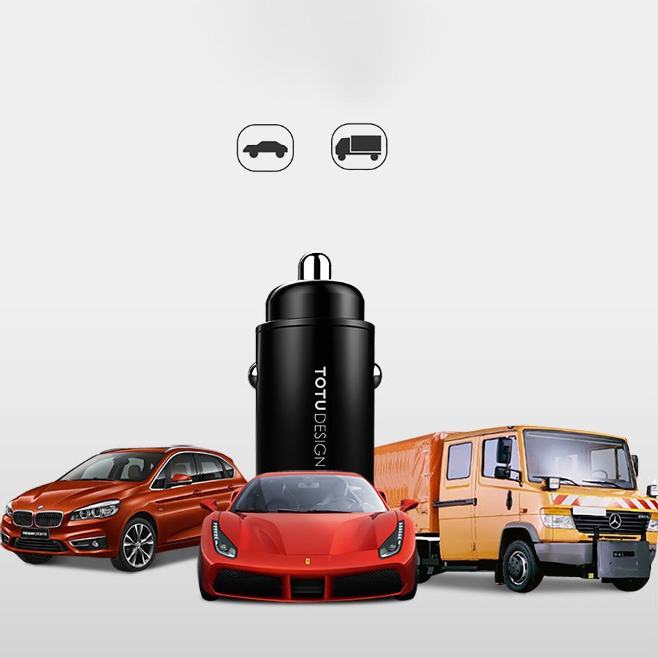 TOTU Design Smart Mini Dual USB Ports Fast Car Charger