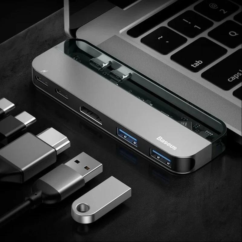 Baseus ® Dual Type-C Multifunctional Transparent Adapter