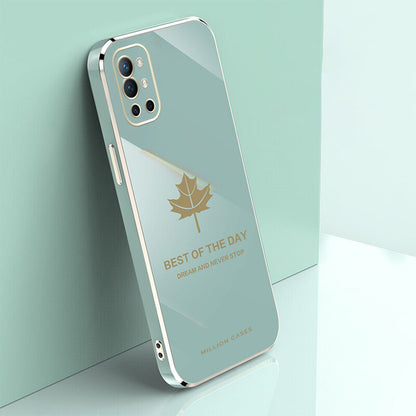 OnePlus 9R Electroplating Mapple Leaf Soft Case