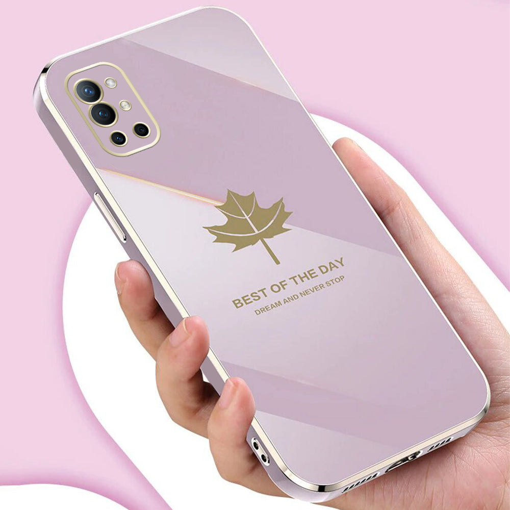 OnePlus 9R Electroplating Mapple Leaf Soft Case