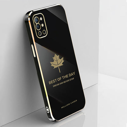 OnePlus 9R Electroplating Mapple Leaf Soft Case