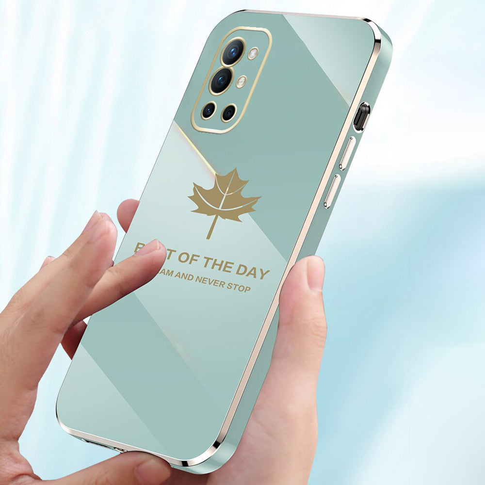 OnePlus 9R Electroplating Mapple Leaf Soft Case