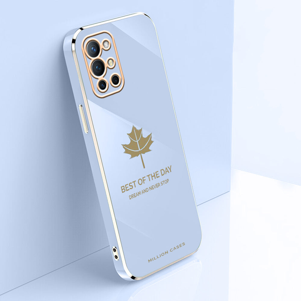 OnePlus 9R Electroplating Mapple Leaf Soft Case
