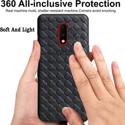 OnePlus 7 Ultra-thin Grid Weaving Case