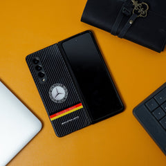 Galaxy Z Fold3 Luxurious Carbon Fiber Glass Case