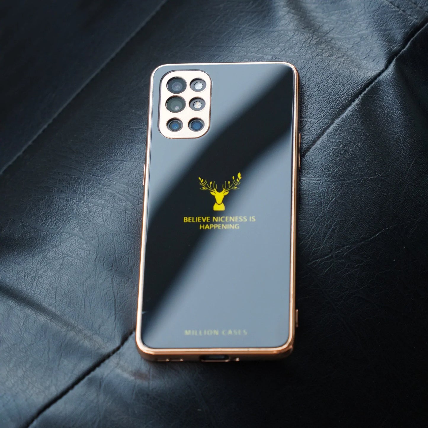 OnePlus 9R Electroplating Reindeer Pattern Glass Case