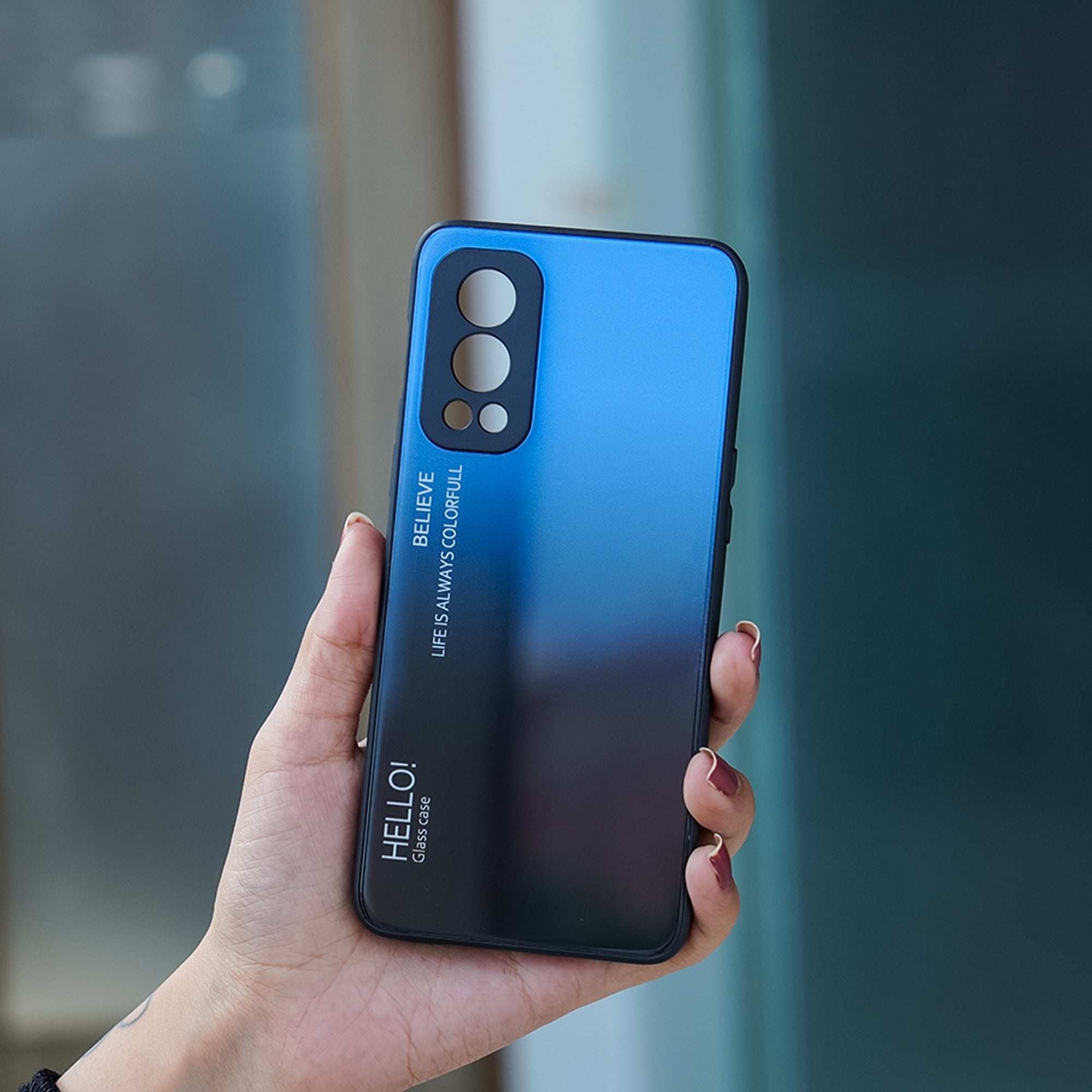 Delicate Gradient Slushy Glass Case - OnePlus