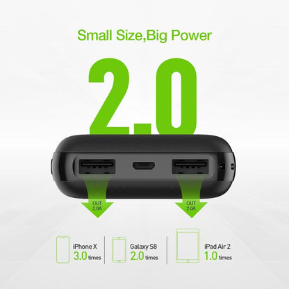 VEGER ® Dual-Port Palm-Size 10000 mAh Power Bank