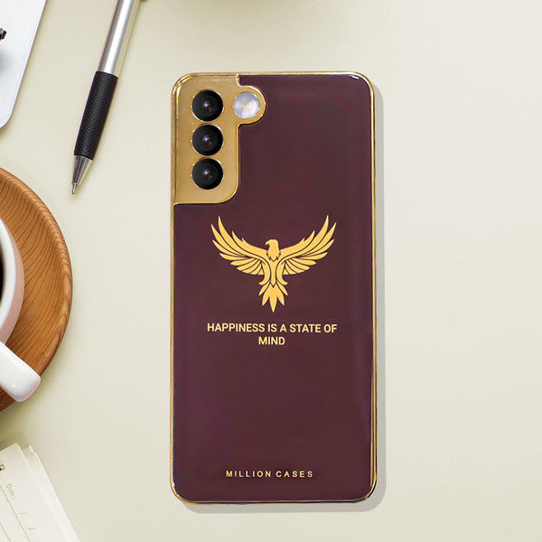 Galaxy S21 Plus Eagle Pattern Electroplating Glass Case