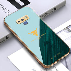 Galaxy Note 9 Bull Pattern Electroplating Glass Case