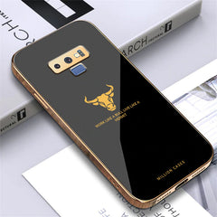 Galaxy Note 9 Bull Pattern Electroplating Glass Case