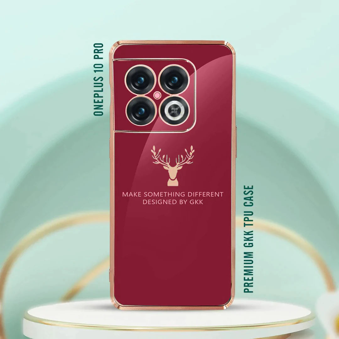 OnePlus 9 Pro Electroplating Reindeer Pattern Glass Case