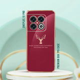 OnePlus 10 Pro(2 in 1 Combo) Electroplating Reindeer Pattern Glass Case + Tempered Glass