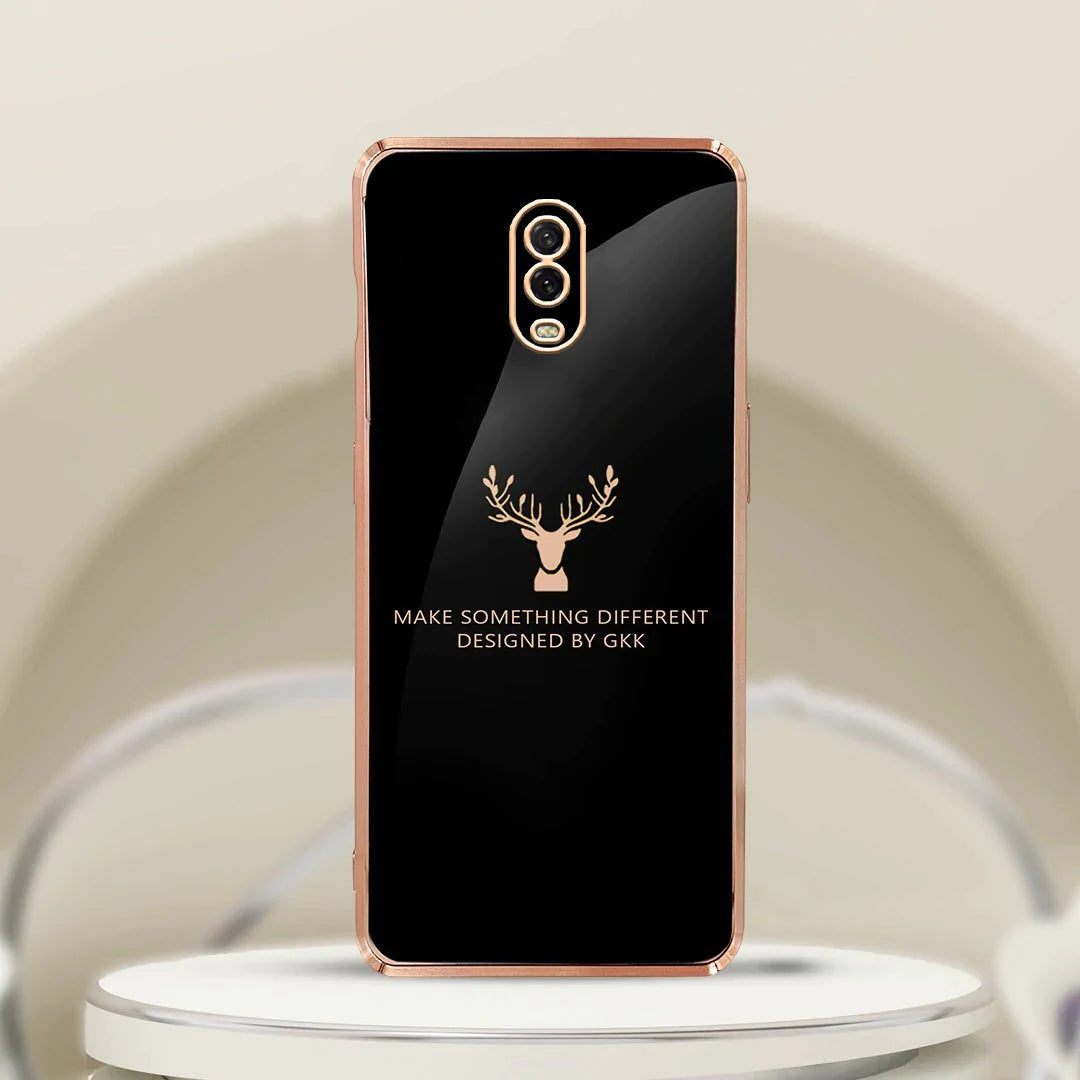 OnePlus 6T Electroplating Reindeer Pattern Glass Case