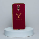 OnePlus 6T (3 in 1 Combo) Reindeer Pattern Glass Case + Tempered Glass + Camera Lens Protector
