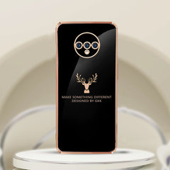 OnePlus 7T Electroplating Reindeer Pattern Glass Case