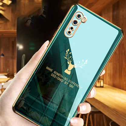 OnePlus Nord Electroplating Reindeer Pattern Glass Case