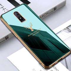 OnePlus 6 Electroplating Reindeer Pattern Glass Case