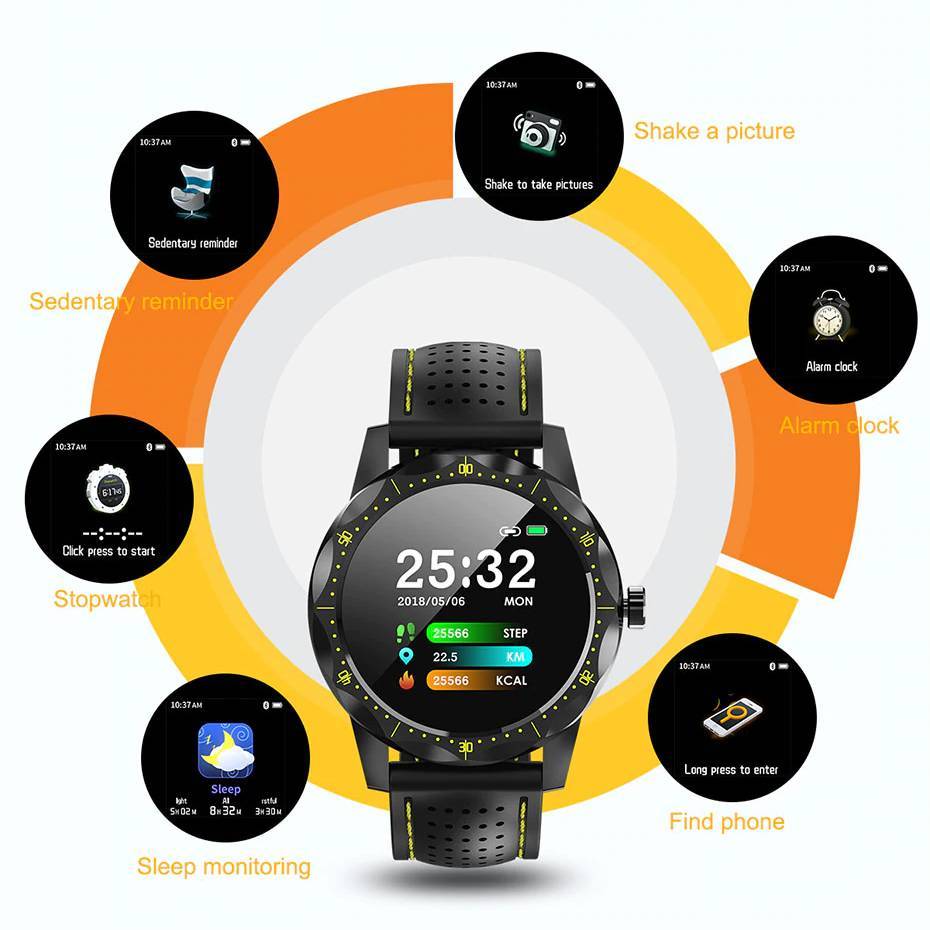 Sports Fitness Tracker Waterproof Smart Watch