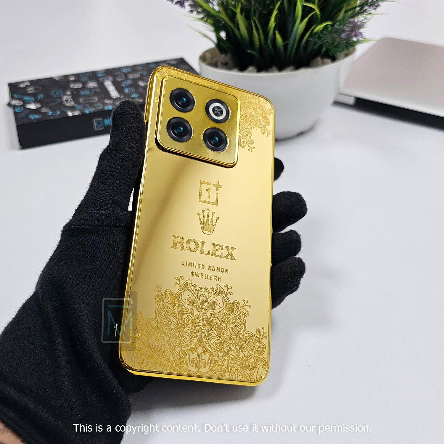 Crafted Gold Luxurious Camera Protective Case - OnePlus