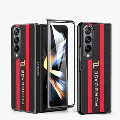 Galaxy Z Fold4 Porscase Logo Stripe Fusion Pattern Case