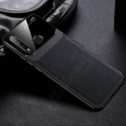 Galaxy M40 Sleek Slim Leather Glass Case