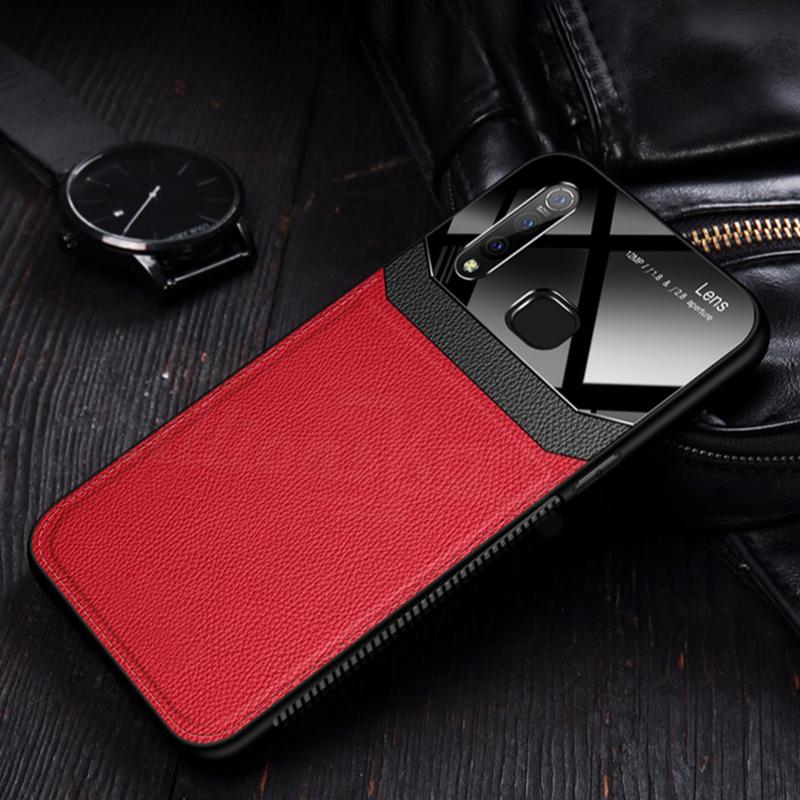 Galaxy M40 Sleek Slim Leather Glass Case