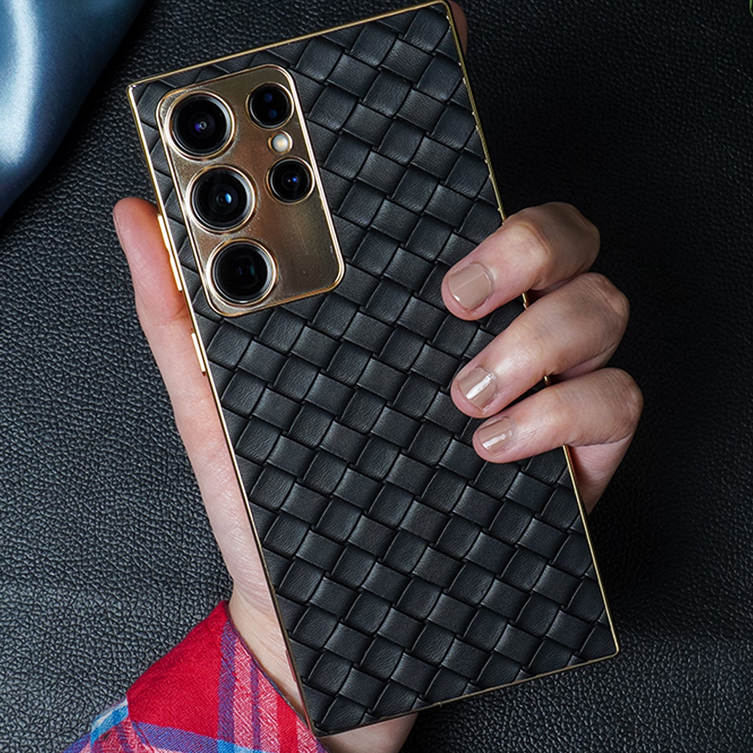 Gold Plated Braided Woven Pattern Case