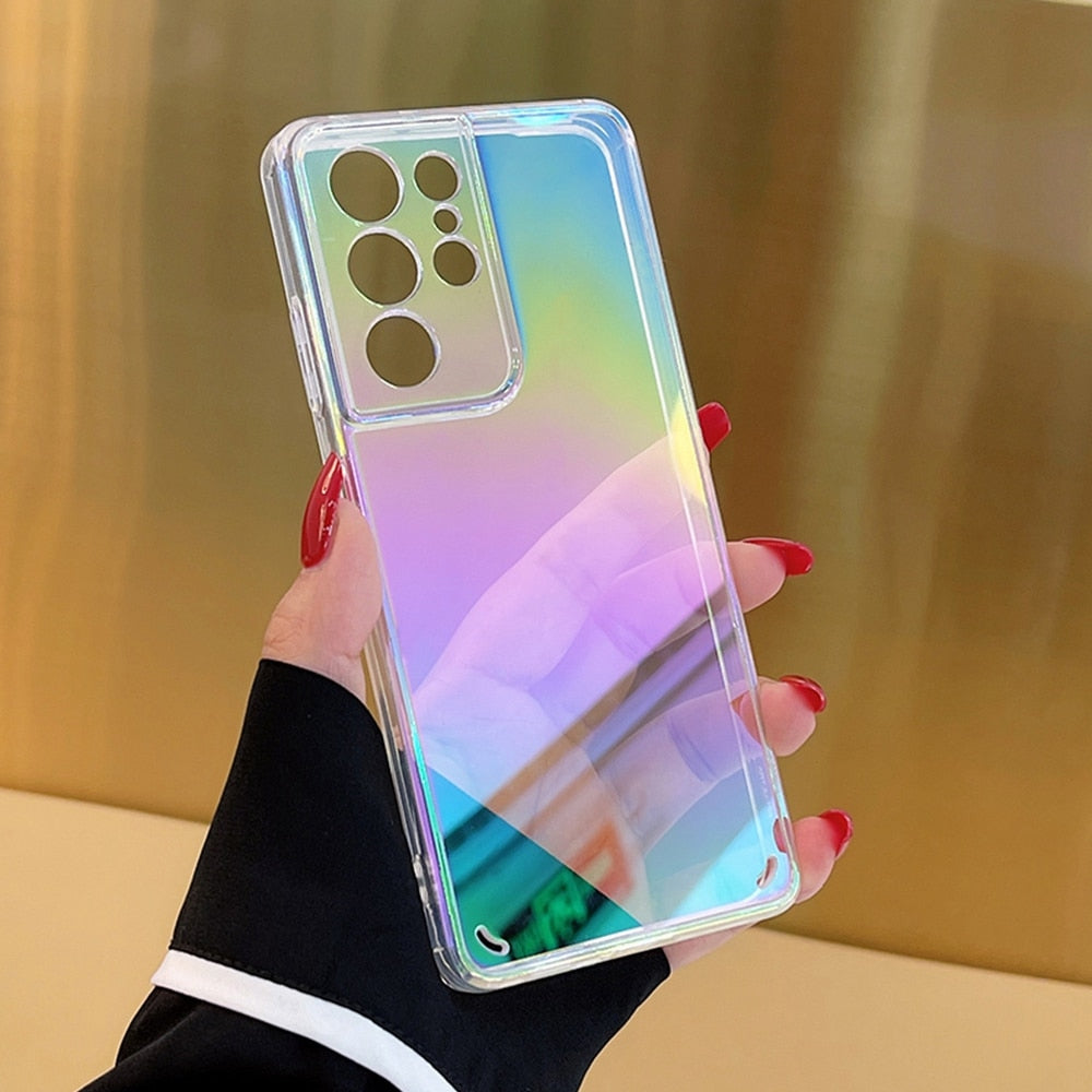 Galaxy S21 Series Gradient Aurora Clear Case