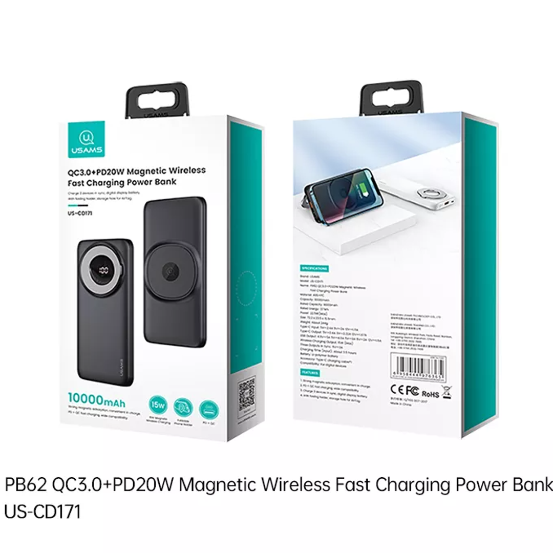 USAMS™ - 10000 mAh Magnetic Wireless Power Station