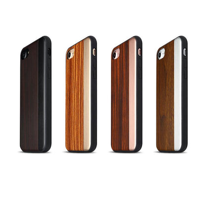 iPhone 8 Straight Pattern Wooden TPU Series Case