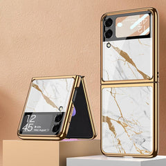 Galaxy Z Flip4 Marble Glass Case