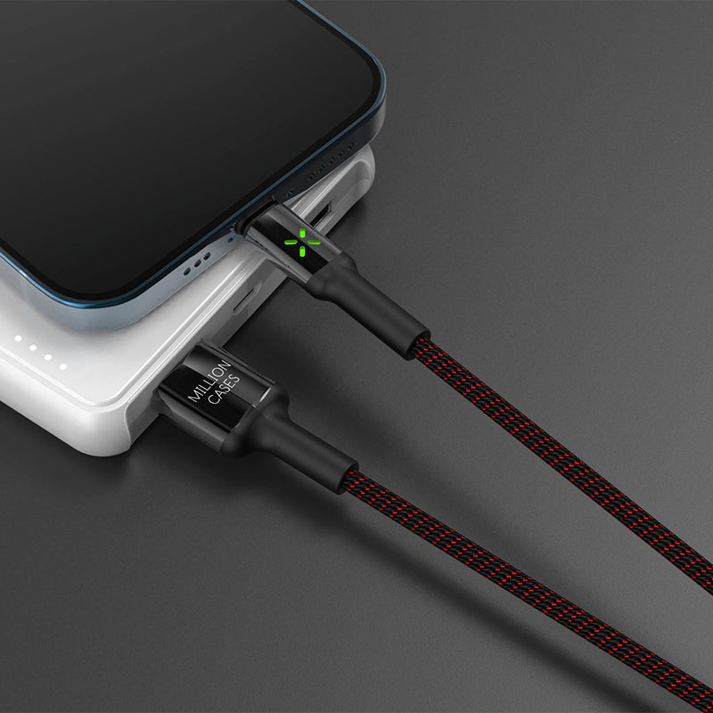 Million Cases Auto Disconnect Fast Charging Braided Lightning Cable