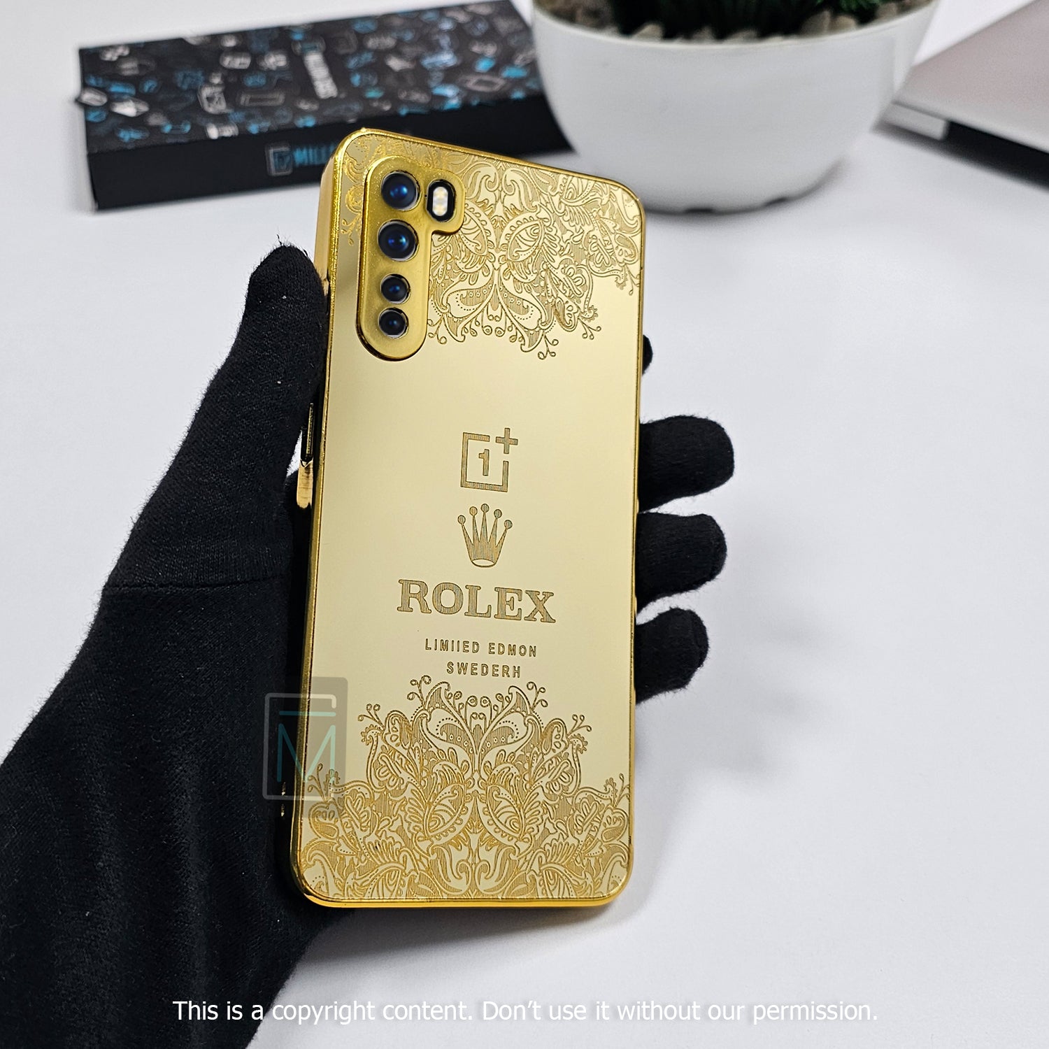 Crafted Gold Luxurious Camera Protective Case - OnePlus