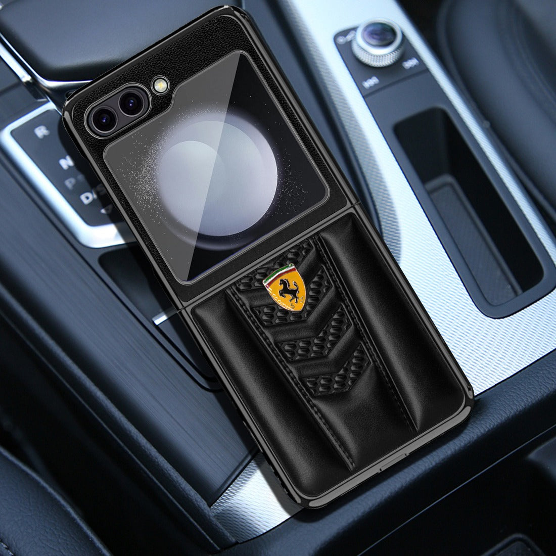 Ferrari Galaxy Z Series Luxurious Lamb Leather Protective Case