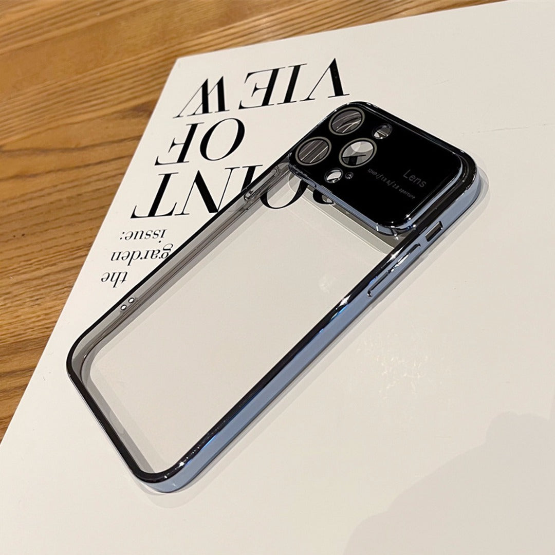 Luxury Plating Transparent Window Lens Case - iPhone