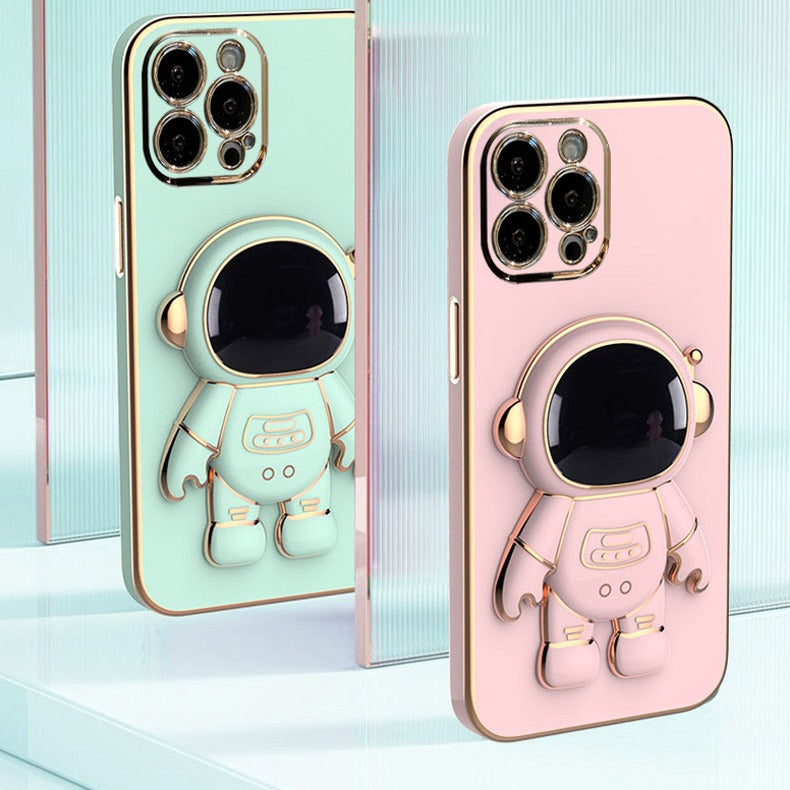 iPhone 14 Series Luxurious Astronaut Bracket Case