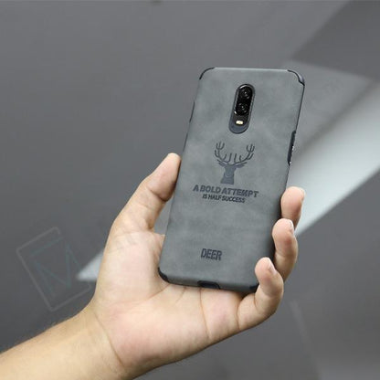 OnePlus 6T Shockproof Deer Leather Texture Case
