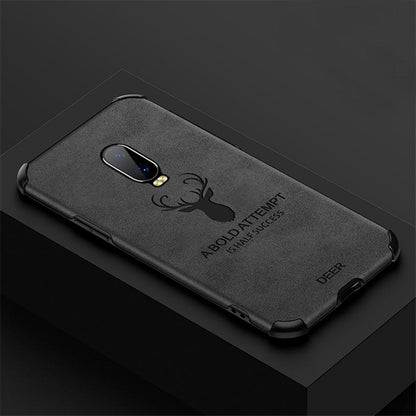 OnePlus 6T Shockproof Deer Leather Texture Case