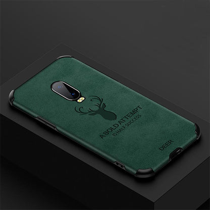 OnePlus 6T Shockproof Deer Leather Texture Case