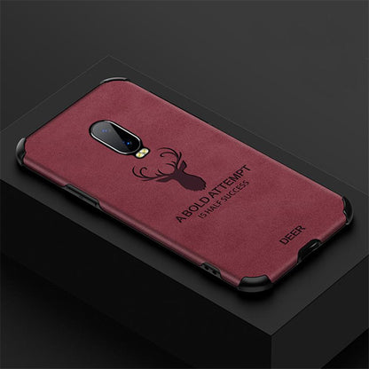 OnePlus 6T Shockproof Deer Leather Texture Case