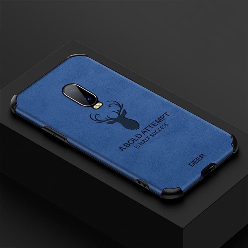 OnePlus 6T Shockproof Deer Leather Texture Case