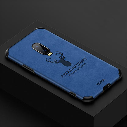 OnePlus 6T Shockproof Deer Leather Texture Case